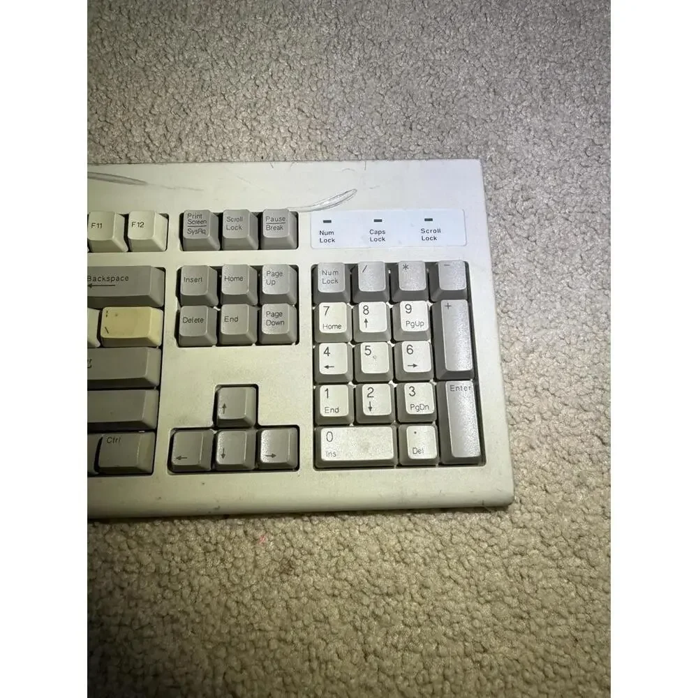 Dell QuietKey SK-1000REW PS/2 Vintage Keyboard Tested - Beige
